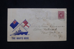 CANADA - Enveloppe Commémorative Illustrée " The Navy's Here " Pour New York  En 1944 - L 93910 - HerdenkingsOmslagen