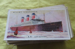 Chromo Wills Bateau Paquebot  "S.S Leviathan   " N° 38 Bremen Cherbourg Plymouth Southampton United States Lines - Wills