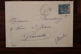 Soudan Français 1904 Segou France Kayes Cover Enveloppe Granville Colonie Mali French Sudan Type Groupe - Storia Postale