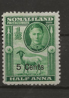 Somaliland, 1951, SG 125, Mint Hinged - Somalilandia (Protectorado ...-1959)