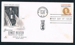 FDC - 1959 - Washington D.C. Honoring Ernst Reuter - Champion Of Liberty - Mayor Of Berlin 1948 – 195 - 1951-1960