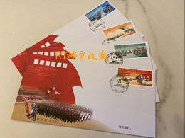 China 2009 FDC 60th Anniversary People's Republic Military Parade Tank Flag Airplanes Aviation Trucks Stamps 2009-26 - Autres & Non Classés