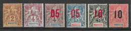 Mayotte 6 Timbres Neufs Avec Gomme Plus Ou Moins Altérée - Unused Stamps