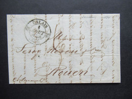 GB 31.7.1834 Forwarded Letter Aus London Via Calais Forwarder Nach Rouen Mit Ank. Stempel Faltbrief Mit Inhalt - ...-1840 Prephilately