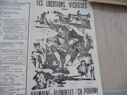 Partition Fin XIX ème Début XX ème Illustrée  Les Locutions Vicieuses Perrin - Liederbücher