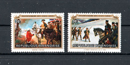 RWANDA :  Bicentenario Indipendenza Stati Uniti D'America -  20 C. + 30 C.  Usati  Del.  22.03.1976 - Used Stamps