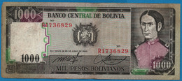 BOLIVIA 1.000 Pesos Bolivianos D.25.06.1982 # R1736829  P# 167 - Bolivien