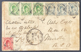 Zanzibar Carte Postale N°90 X3, 91 X3 Et 92 Tarif 18 C Pour Nairobi Britisk East Africa En 1910 Pas Si Courant & TTB - Zanzibar (...-1963)