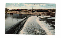 Great Falls, Montana, USA, "Black Eagle Dam, Great Falls, Mont." Pre-1915 Morris Postcard - Great Falls