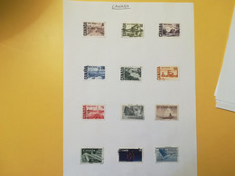 PAGINA PAGE ALBUM CANADA  ATTACCATI PAGE WITH STAMPS COLLEZIONI LOTTO LOT LOTS - Sammlungen