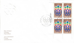 CANADA  1974 FDC B1,B2,B3,B1-B3 MONTREAL OLYMPICS - Briefe U. Dokumente