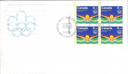 CANADA  1975 FDC B4,B5,B6,B4-B6 MONTREAL OLYMPICS - Briefe U. Dokumente