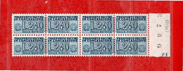 (D) Italia **- 1966 - Pacchi In Concessione . Lire  240.  Unif. 17 In Quartina..  MNH. - Colis-concession