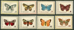 BULGARIA 1962 Butterflies  MNH / **.  Michel 1339-46 - Ungebraucht