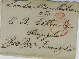 GB 1830 Free Front To RAMSGATE From Pryse Pryse M.P. For Cardigan In Wales - ...-1840 Vorläufer