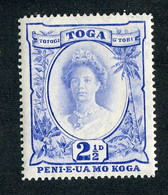 BC 6398 *Offers Welcome* 1942 SG 77a M* Recut - Tonga (...-1970)
