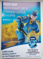 Hockey-U20 World Championship 2020  Official Program Div.I, Group B - Ukraine,France,Estonia,Hungary,Poland,Italy - Libros
