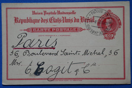 P7 BRESIL BELLE CARTE 1899 RIO DE JANEIRO POUR  PARIS FRANCE +AFFRANCHISSEMENT PLAISANT - Storia Postale