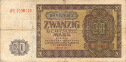 20 DM Deutsche Notenbank 1948 DDR VG/G (IV) - 20 Deutsche Mark