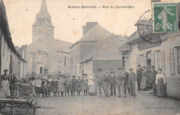 21-5868 : ACHEUX. RUE DU CUL-DE-SAC. BELLE SCENE DE RUE ANIMEE - Acheux En Amienois