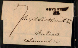 GB 1805 Entire Cover Coventry Straight Line Cancel U #BOU1 - ...-1840 Precursores