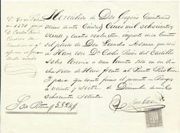 ESPAÑA, RECIBO COMERCIAL CON SELLO AÑO  1870 - Lettres & Documents