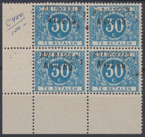 Taxe - TX15A Surchargé Antwerpen / Anvers 1 En Bloc De 4 Coin De Feuille ** Neuf Sans Charnières (MNH) - Stamps