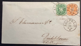 Preussen SELTENE LUXUS QUALITÄT Mi 22 1867 1 Kr+2Kr Ganzsache Stpl ALSFELD(Hessen Oberhessen Brief Cover Thurn Und Taxis - Postal  Stationery