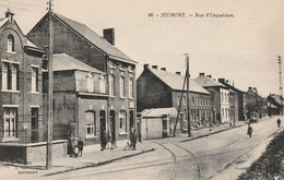 CARTE POSTALE ORIGINALE ANCIENNE : JEUMONT LA RUE D'ERQUELINES ANIMEE NORD (59) - Jeumont