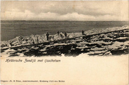 CPA AK Heldersche Zeedijk Met Ijsschotsen NETHERLANDS (603929) - Den Helder