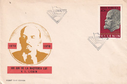 A2957 -  100 Ani De La Nasterea Lui Lenin, Posta Romana, Lenin 1870-1970 Comunist, Romania FDC - FDC