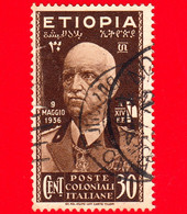 ITALIA - Usato - 1936 - Colonie - Etiopia - Effigie Di Vittorio Emanuele III - 30 C. - Ethiopië