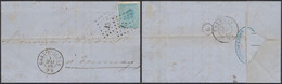 émission 1865 - N°18 Sur LAC à En-tête Obl Pt 156 çàd Grez-Doiceau (1868) > Tournay / Société Linière - 1865-1866 Perfil Izquierdo