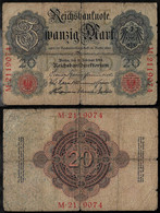 GERMANY BANKNOTE 20 MARK 1914 P-46b F (NT#05) - Otros & Sin Clasificación