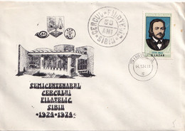 A3053 - Semicentenarul Cercului Filatelic Sibiu 1924-1974, Sibiu 1974  Romania - Briefe U. Dokumente