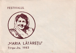 A3056 -Festivalul Maria Lataretu, Cantareata Romana, Targu Jiu 1983 Romania - Covers & Documents