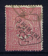 Turkey: Mi 75  Isf 163 1892 Used , Cancelled, Obl. Surcharge Reverse Newspaper Stamp - Usati