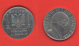 Albania 0,20 Lek 1939 Shqipni Occupazione Italiana Occupation War II° WW Mint Roma - Albania
