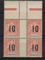 Réunion_  Bloc Sans Millésimes 10 S 40   N°76 BDF 1912 - Sonstige & Ohne Zuordnung