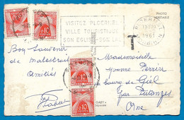1961 Taxe Pour Le Bureau De 61 PUTANGES Orne - Other & Unclassified