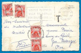 1961 Taxe Pour Le Bureau De 61 PUTANGES Orne - Andere & Zonder Classificatie