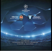 Football Program  UEFA Champions League 2015-16 Shakhtar Donetsk Ukraine - " Malmö FF " Sweden - Livres