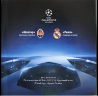 Football Program  UEFA Champions League 2015-16 Shakhtar Donetsk Ukraine - FC Real Madrid Spain - Libros