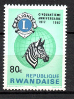 Rwanda  Y&T  N°  228  **  Neuf Sans Trace - Gebraucht