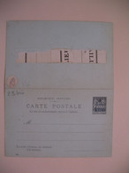 Entier Postal  Carte Postale Avec Réponse Payée Zanzibar 1 Anna Zanzibar Type Groupe  Sur  10c   Voir Scan - Covers & Documents