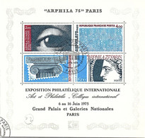 FRANCE - BLOC ARPHILA 75 PARIS - OBLITERE PREMIER JOUR 6.6.1975  / 2 - Afgestempeld