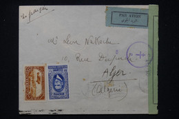 SYRIE - Enveloppe De Damas Pour Alger Par Avion  En 1944 Avec Contrôle Postal - L 94730 - Covers & Documents