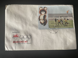 Cape Verde Cabo Verde 1980 Mi. Bl. 2 FDC Olympic Games Jeux Olympiques Olympia Moscou Moscow Moskau - Kap Verde