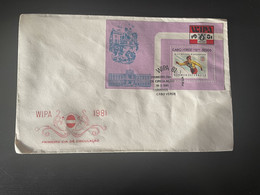 Cape Verde Cabo Verde 1981 Mi. Bl. 3 FDC WIPA Wien Stamp On Stamp Olympic Games Innsbruch 1976 Winter Ski - Kaapverdische Eilanden