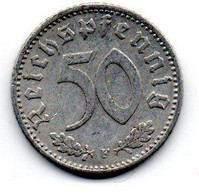 50 Reichspfennig 1942 F TB+ - 50 Reichspfennig